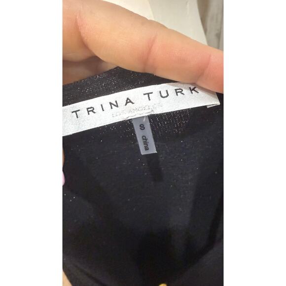 Trina Turk Women's Black Space-Dye Ombre Sweater Dress Size Small - Picture 6 of 9